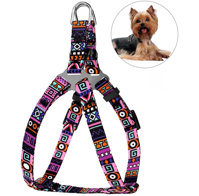 Шлея BronzeDog Tribal для собак, нейлон, принт етнічний, фіолетовий, 28-40 см