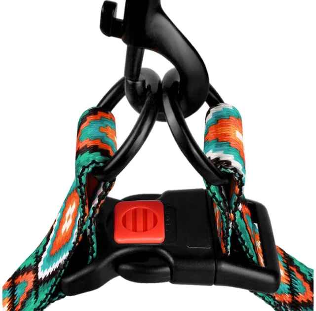 Шлея BronzeDog Tribal для собак, нейлон, принт ромби, 57-73 см