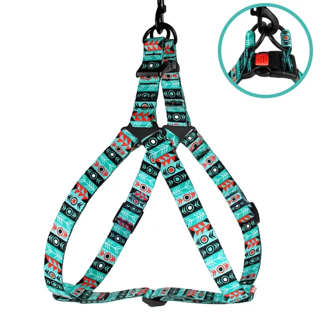 Шлея BronzeDog Tribal для собак, нейлон, принт інки, 57-73 см
