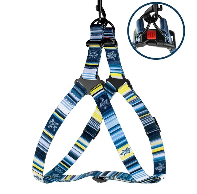 Шлея BronzeDog Urban West для собак, нейлон, синій, 57-73 см