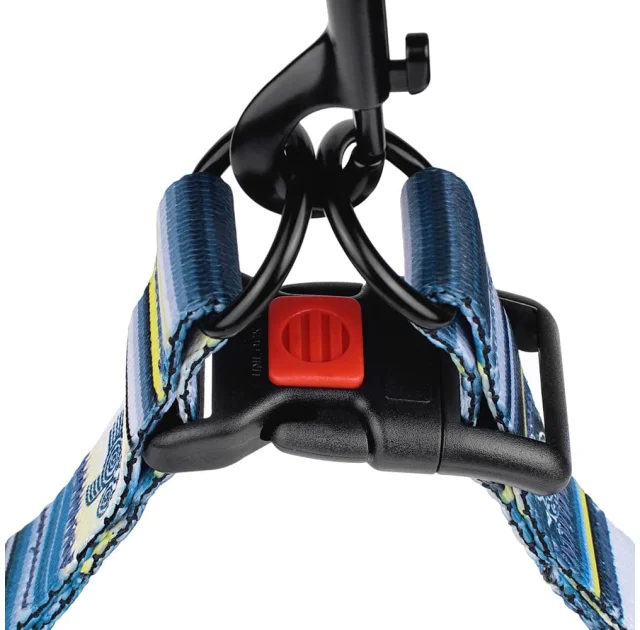 Шлея BronzeDog Urban West для собак, нейлон, синій, 57-73 см