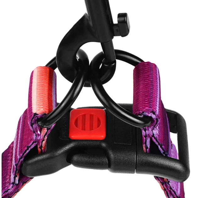 Шлея BronzeDog Urban West для собак, нейлон, фіолетовий, 57-73 см