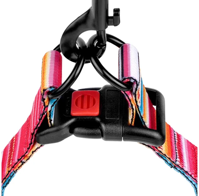 Шлея BronzeDog Urban West для собак, нейлон, червоний, 45-60 см