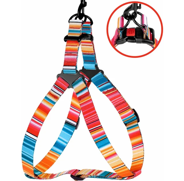 Шлея BronzeDog Urban West для собак, нейлон, червоний, 57-73 см