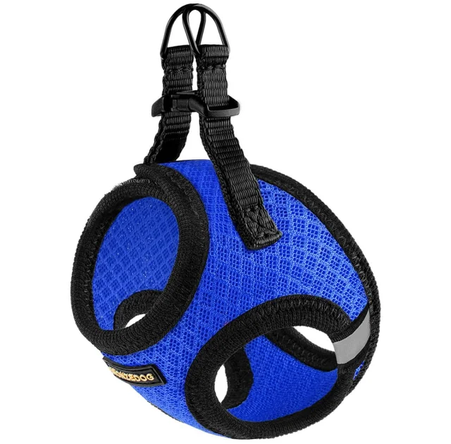 Шлея BronzeDog Mesh Vest для собак, сітчастий нейлон, синій, 26-29 см