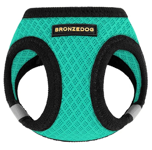 Шлея BronzeDog Mesh Vest для собак, сітчастий нейлон, ментоловий, 43-53 см
