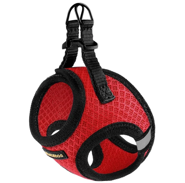 Шлея BronzeDog Mesh Vest для собак, сітчастий нейлон, червоний, 43-53 см