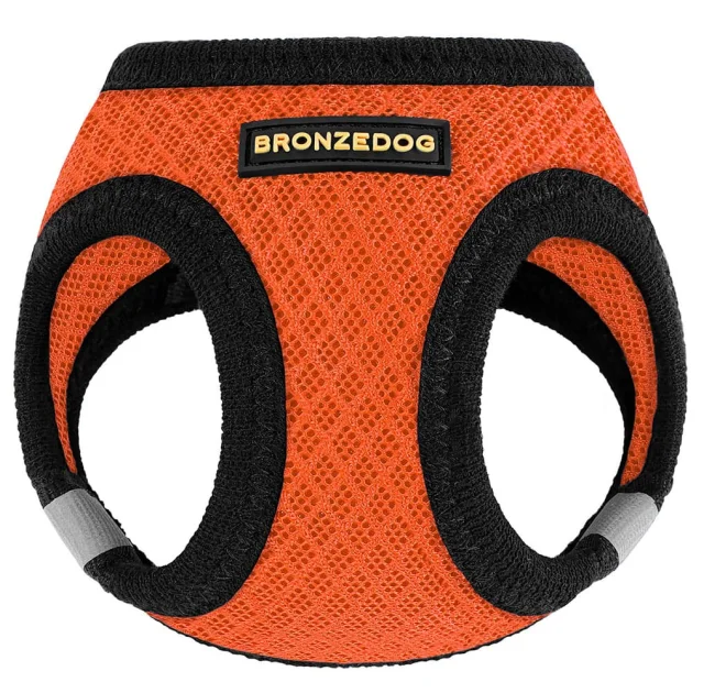 Шлея BronzeDog Mesh Vest для собак, сітчастий нейлон, помаранчевий, 29-34 см