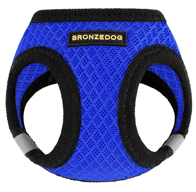 Шлея BronzeDog Mesh Vest для собак, сітчастий нейлон, синій, 42-47 см