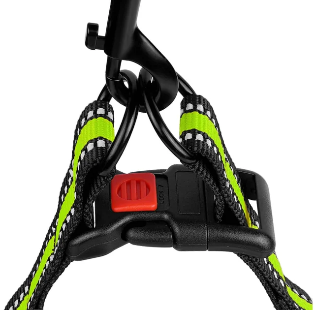 Шлея BronzeDog Mesh Стандарт для собак, сітчастий нейлон, лимонний, 57-73 см