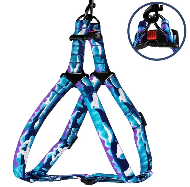 Шлея BronzeDog Travel для собак, нейлон, принт Арктика, 57-73 см