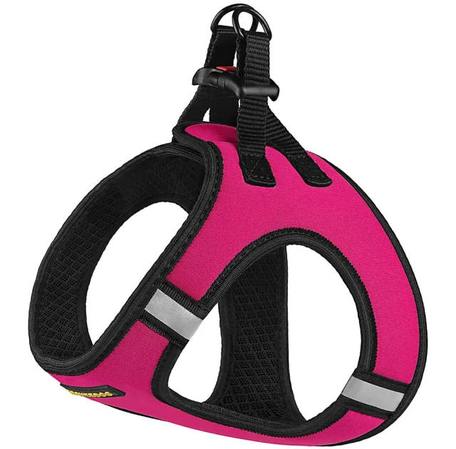 Шлея BronzeDog Sport Vest для собак з нейлону, неопрену і 3D сітки, рожевий, 34-42 см