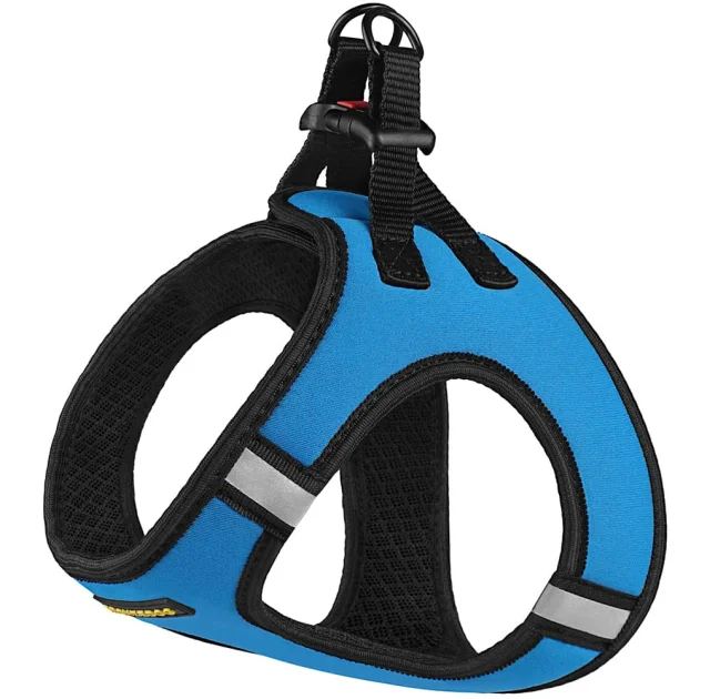 Шлея BronzeDog Sport Vest для собак з нейлону, неопрену і 3D сітки, блакитний, 29-34 см