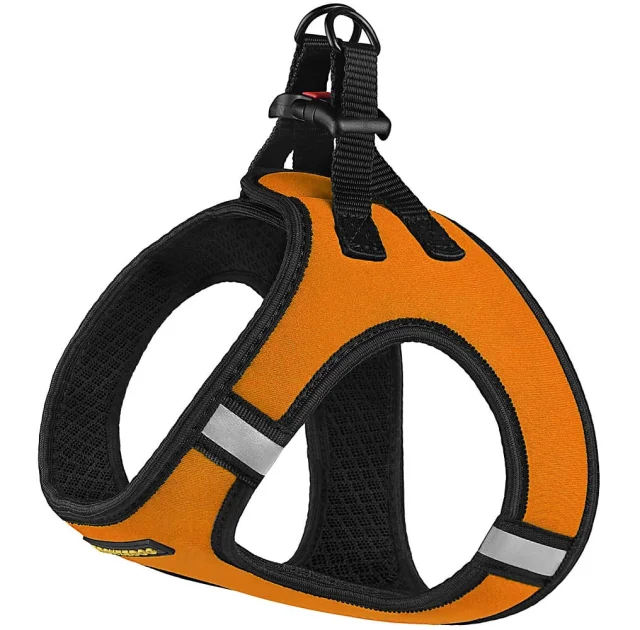 Шлея BronzeDog Sport Vest для собак з нейлону, неопрену і 3D сітки, помаранчевий, 26-29 см