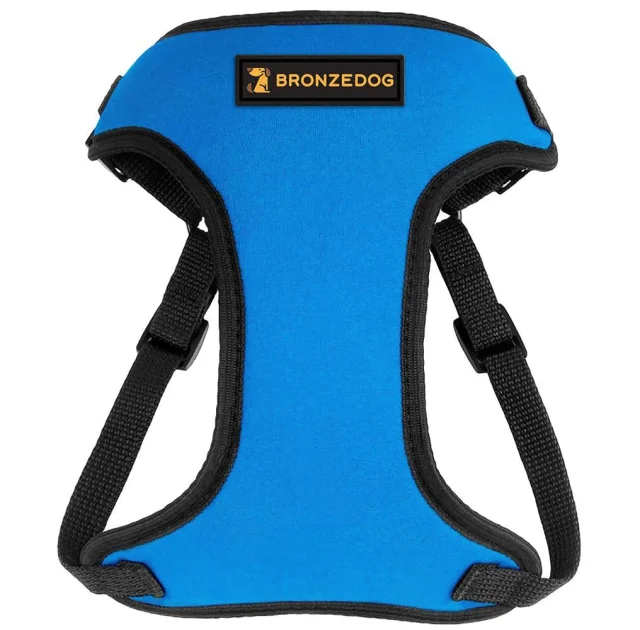 Шлея BronzeDog Sport для собак з неопрена, блакитний, 40-46 см