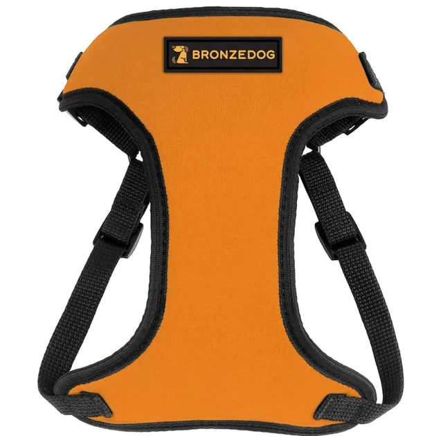 Шлея BronzeDog Sport для собак з неопрена, помаранчевий, 40-46 см