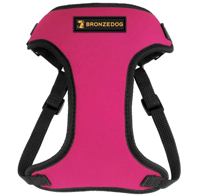 Шлея BronzeDog Sport для собак з неопрена, рожевий, 40-46 см