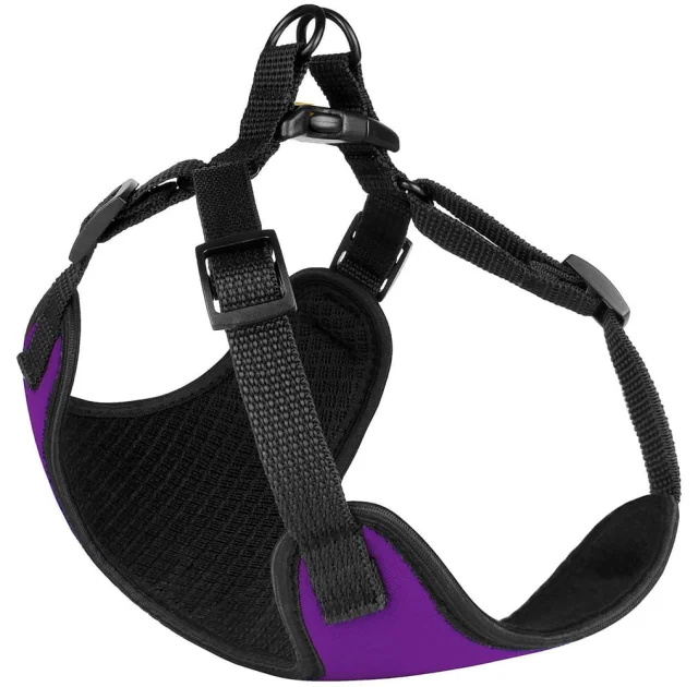Шлея BronzeDog Sport для собак з неопрена, фіолетовий, 35-38 см