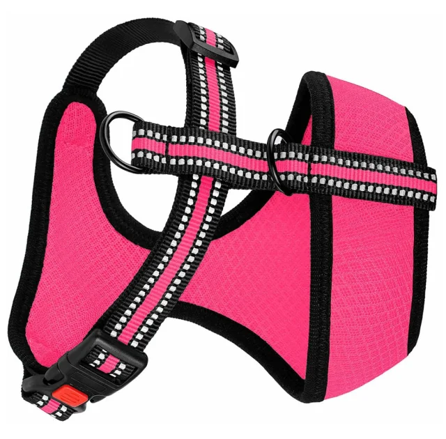 Шлея BronzeDog Mesh для собак дрібних порід, сітчастий нейлон, рожевий, 28-33 см