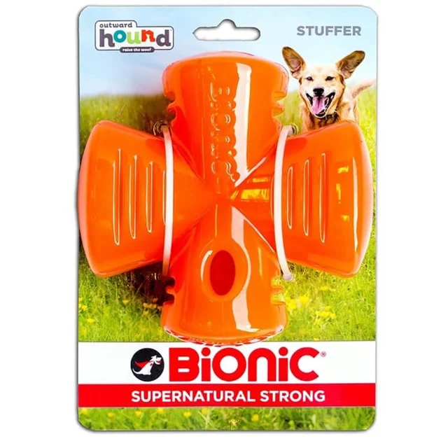 Игрушка для собак Bionic Opaque Stuffer, для лакомств и жевания, оранжевая, 12.5×12.5×6.8 см