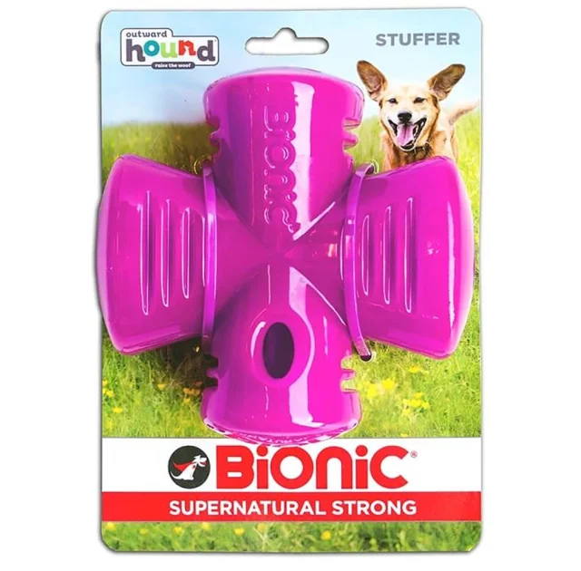 Игрушка для собак Bionic Opaque Stuffer, для лакомств и жевания, фиолетовая, 12.5×12.5×6.8 см