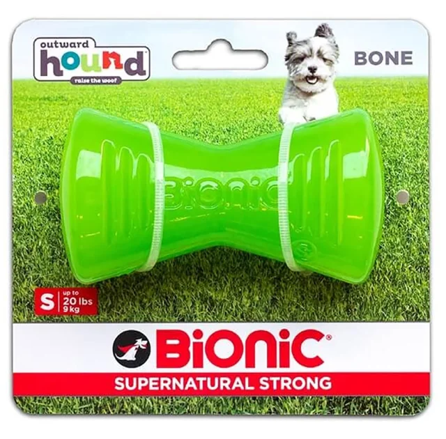 Іграшка Bionic Bone кістка мала, для собак до 9 кг, зелена, 9.4×5×4 см