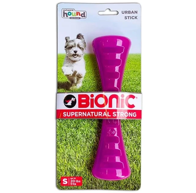 Іграшка Bionic Opaque Stick гантель мала, для собак до 9 кг, фіолетова, 19×5×4.3 см