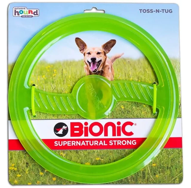 Іграшка Bionic Opaque Toss-N-Tug кільце зелене, для собак, 23 см