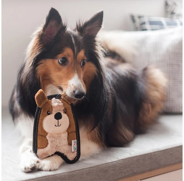 Игрушка-пищалка для собак Outward Hound Invincibles Minis Puppy Щенок мини, коричневый, 20×11×4 см