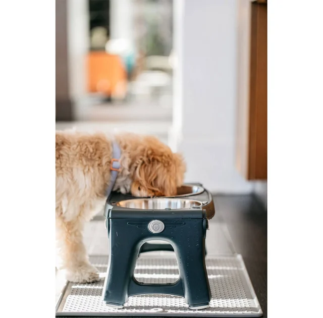 Килимок DEXAS Grippmat антиковзаючий під миски, для собак і кішок, великий, 43×57 см, світло-сірий