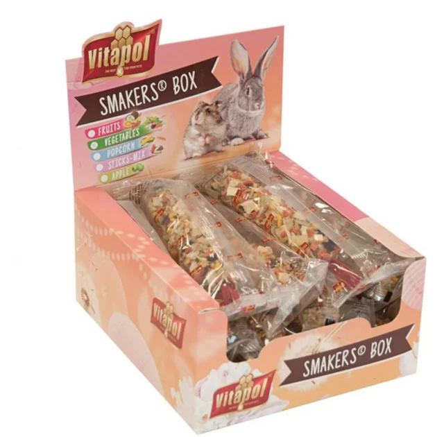 Колба Vitapol Smakers Box для грызунов, со вкусом овощей, упаковка 12 шт