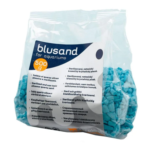 Кварцовий пісок Ferplast Blusand Light Blue для акваріума блакитний, 500 г