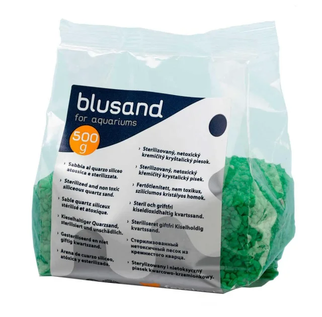Кварцовий пісок Ferplast Blusand Green для акваріума зелений, 500 г