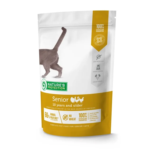 Сухий корм Natures Protection Senior для зрілих котів, 400 г
