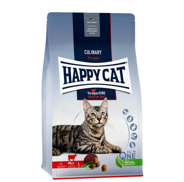Сухий корм Happy Cat Culinary Adult Voralpen Rind для дорослих котів, з яловичиною, 4 кг