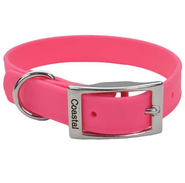 Водонепроницаемый ошейник Coastal Fashion Waterproof Dog Collar для собак, розовый, 1.9×43 см