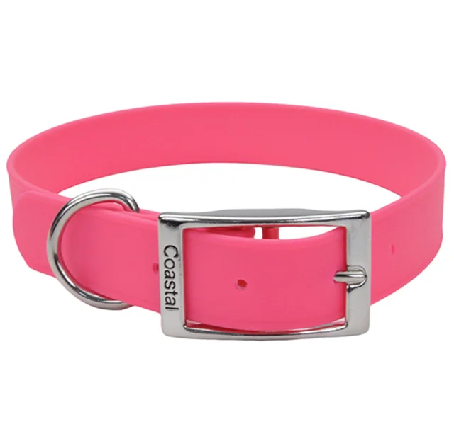 Водонепроницаемый ошейник Coastal Fashion Waterproof Dog Collar для собак, розовый, 2.5×61 см