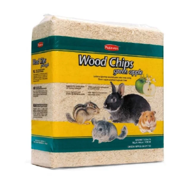 Гигиенический наполнитель Padovan Wood chips apple для грызунов 1 кг, 14 л