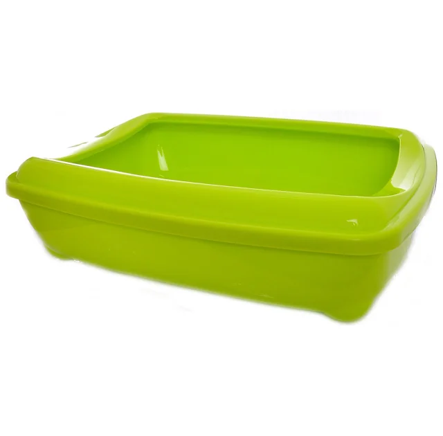 Туалет Moderna Arist-O-Tray Jumbo с бортиком для кошек, киви, 57×43×16.3 см