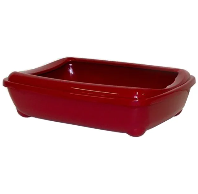 Туалет Moderna Arist-O-Tray Jumbo с бортиком для кошек, красный, 57×43×16.3 см