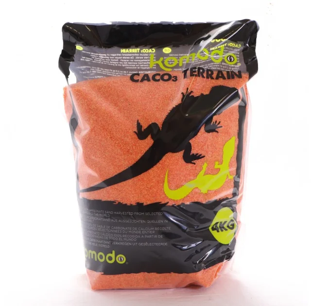 Пищевой песок для рептилий Komodo CaCo3 Sand Orange, 4 кг