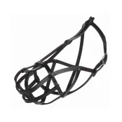 Намордник Trixie для собак, кожаный, чёрный, 24 cм