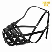 Намордник Trixie Julius-K9 L-XL, для собак, кожа, черный, 34×31 см