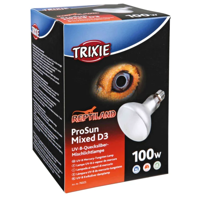 Ртутна лампа розжарювання Trixie ProSun Mixed D3 УФ-В, 95х130 мм, 100 Вт