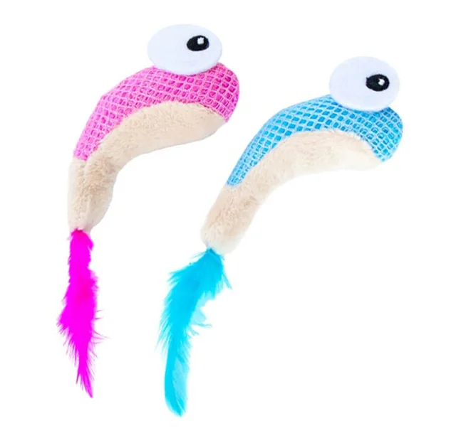 Игрушка для кошек Petstages Dental Креветки с кошачьей мятой, 13 см, 2 шт