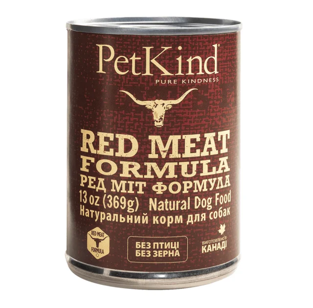 Консерва PetKind Red Meat Formula для собак, яловичина/рубець/ягня, 369 г