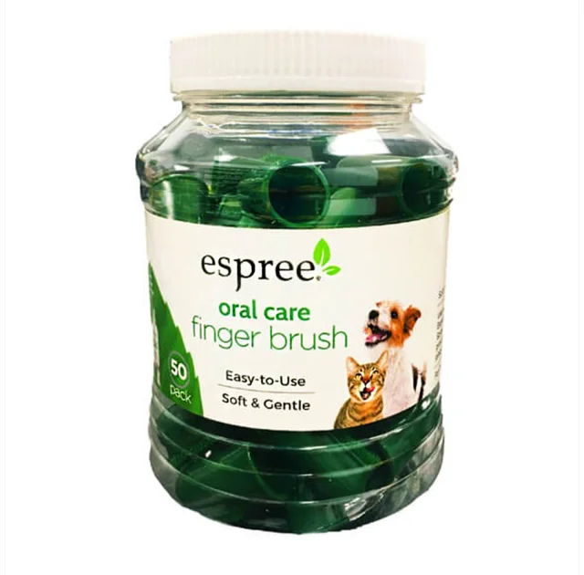 Набор зубных щёток ESPREE Oral Care Fingerbrush для кошек и собак, 50 шт