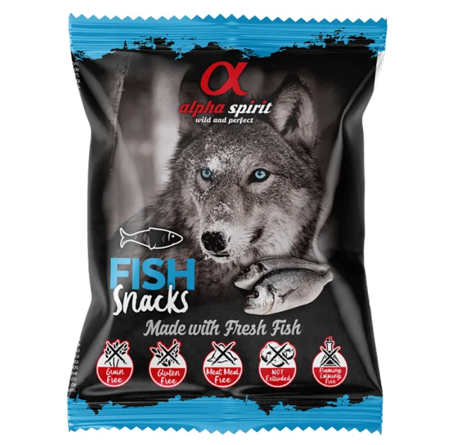 Напіввологі ласощі для собак Alpha Spirit DOG Snacks Fish, кубики з рибою, 50 г