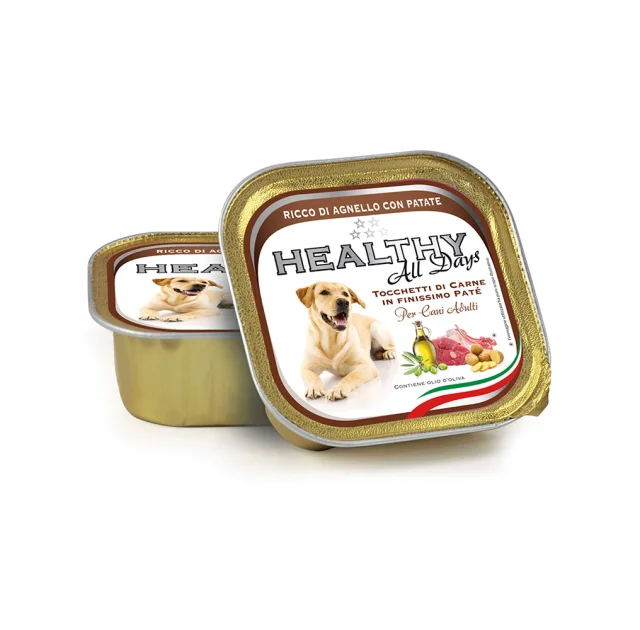 Вологий корм Healthy All Days, паштет зі шматочками, ягнятина з картоплею, для собак, 150 г