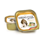 Влажный корм Healthy All Days, паштет с кусочками, курятина с рисом, для щенков, 150 г